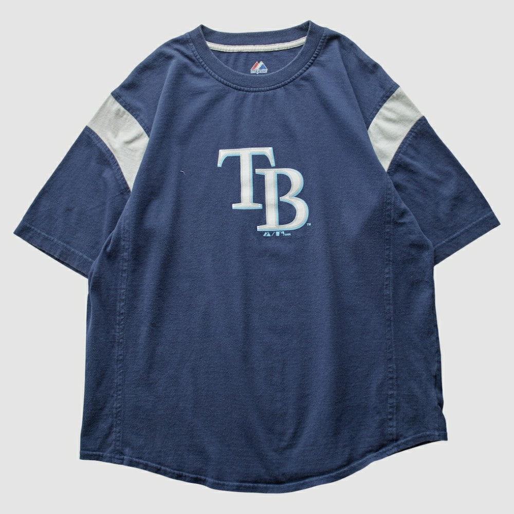 Tampa Bay Rays Majestic 2009 T-Shirt - Navy - M by Fanatics Real Vintage T-shirts