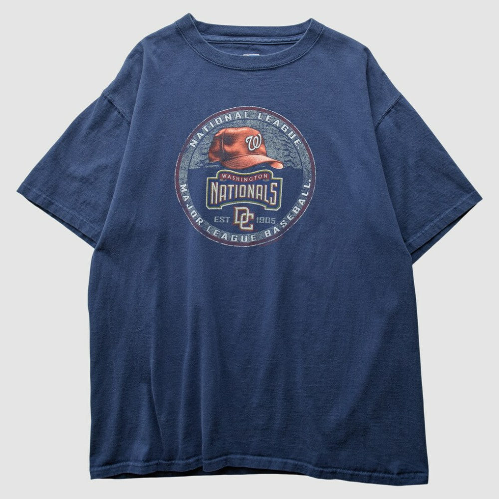 Washington Nationals 2000s T-Shirt - Navy - L by Fanatics Real Vintage T-shirts