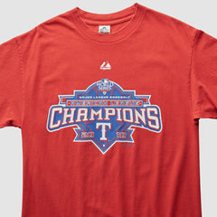 Texas Rangers Majestic 2010 T-Shirt - Red - S by Fanatics Real Vintage T-shirts