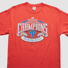 Philadelphia Phillies Majestic 2009 T-Shirt - Red - XL by Fanatics Real Vintage T-shirts