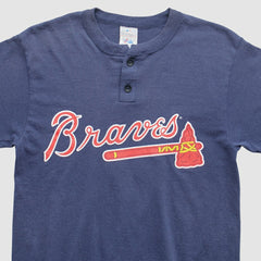Atlanta Braves Majestic 90s T-Shirt - Navy - S by Fanatics Real Vintage T-shirts