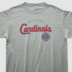 St. Louis Cardinals Lee Apparel 2000s T-Shirt - Heather Gray - XL by Fanatics Real Vintage T-shirts
