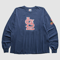 St. Louis Cardinals Majestic 2000s T-Shirt - Navy - XL by Fanatics Real Vintage T-shirts