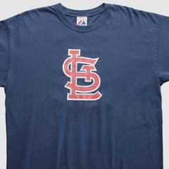 St. Louis Cardinals Majestic 2000s T-Shirt - Navy - XL by Fanatics Real Vintage T-shirts