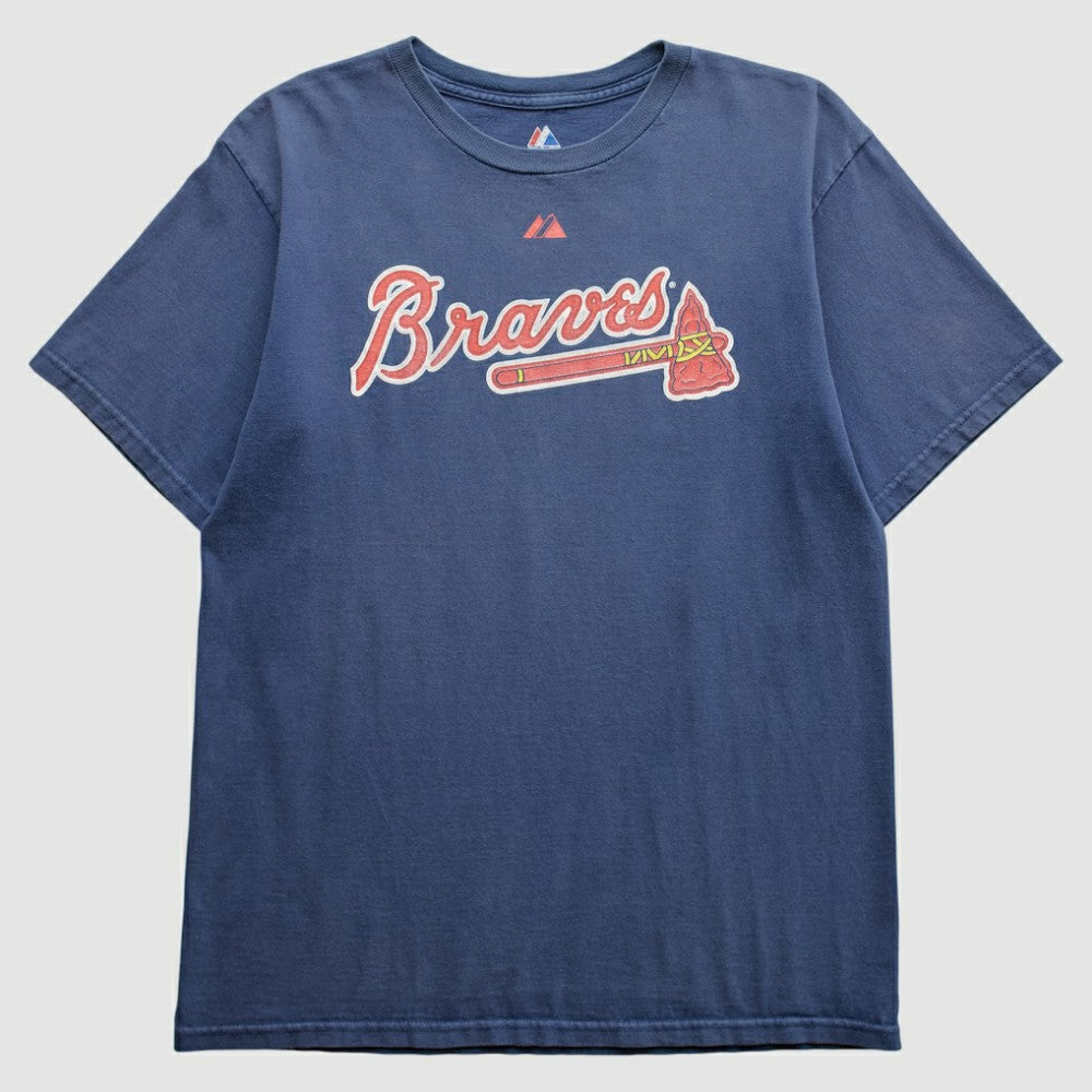Atlanta Braves Majestic 2000s T-Shirt - Blue - S by Fanatics Real Vintage T-shirts