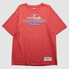Texas Rangers Majestic 2010 T-Shirt - Red - M by Fanatics Real Vintage T-shirts