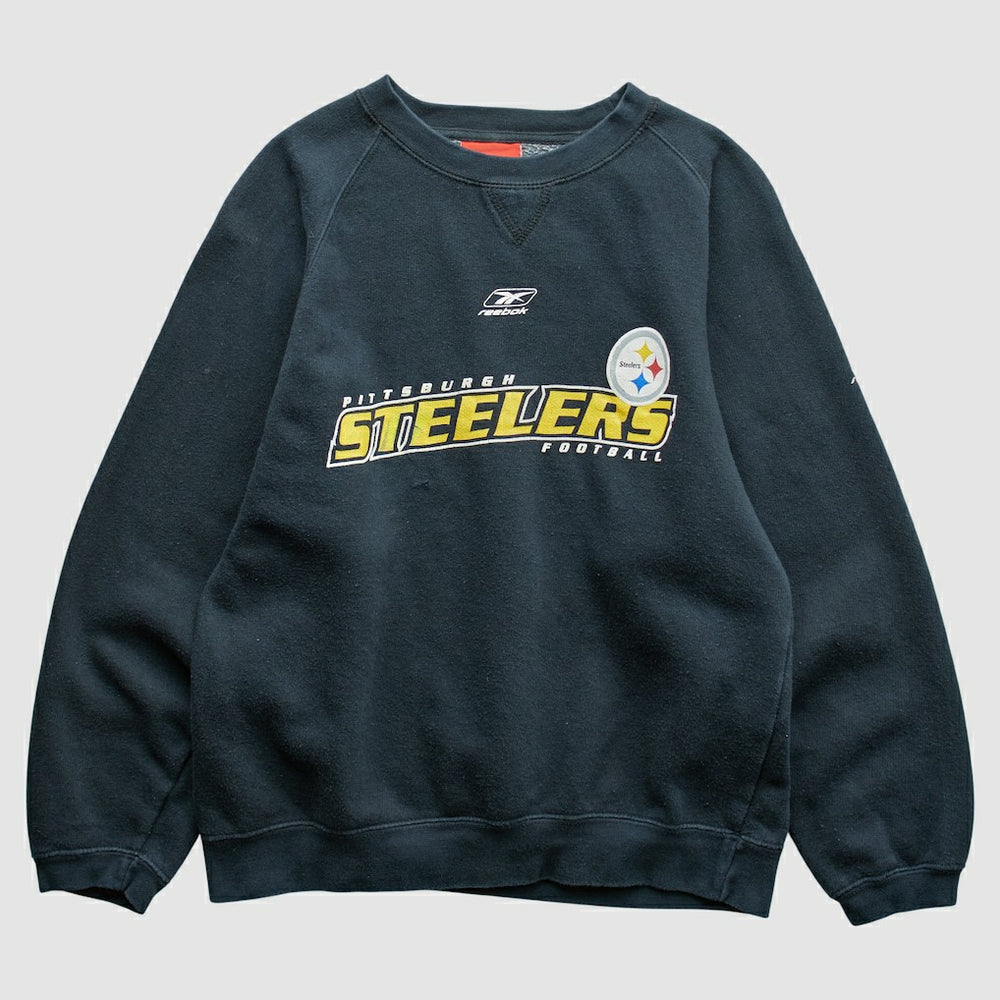 Pittsburgh Steelers Reebok 2000s Pullover Sweatshirt Black Vintage