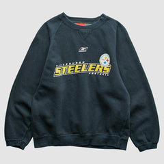 Pittsburgh Steelers Reebok 2000s Pullover Sweatshirt Black Vintage