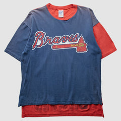 Atlanta Braves All Out Fan! 90s T-Shirt - Blue - S by Fanatics Real Vintage T-shirts