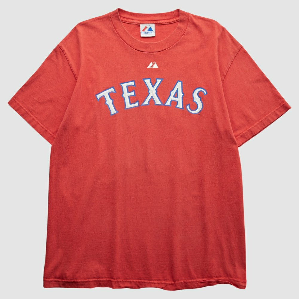 Texas Rangers Majestic 2010 T-Shirt - Red - M by Fanatics Real Vintage T-shirts