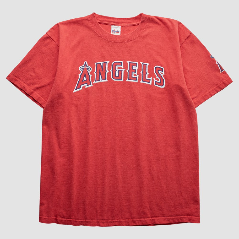 Los Angeles Angels Majestic 2000s T-Shirt - Red - M by Fanatics Real Vintage T-shirts