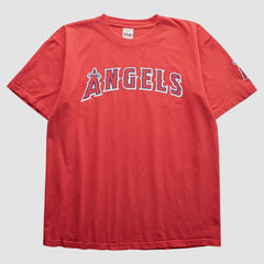 Los Angeles Angels Majestic 2000s T-Shirt - Red - M by Fanatics Real Vintage T-shirts