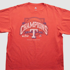 Texas Rangers Majestic 2011 T-Shirt - Red - 2XL by Fanatics Real Vintage T-shirts