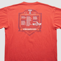 Texas Rangers Majestic 2011 T-Shirt - Red - 2XL by Fanatics Real Vintage T-shirts