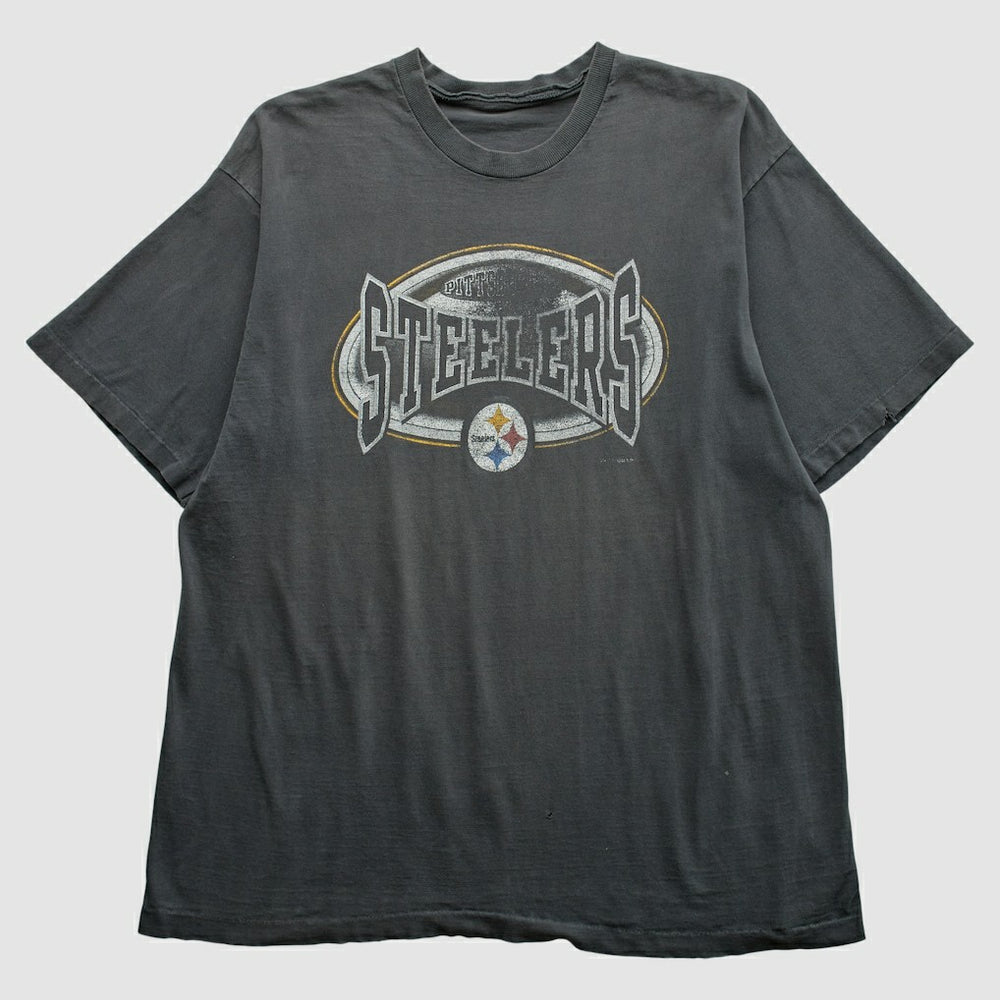 Pittsburgh Steelers 90s T-Shirt Gray Vintage