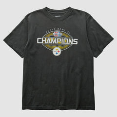 Pittsburgh Steelers Reebok 2006 T-Shirt Black Vintage