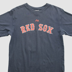 Boston Red Sox Majestic 2000s T-Shirt - Navy - S by Fanatics Real Vintage T-shirts