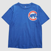 Chicago Cubs Majestic 2000s T-Shirt - Blue - XS by Fanatics Real Vintage T-shirts