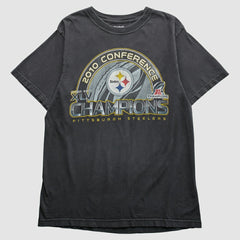 Pittsburgh Steelers Reebok 2010 T-Shirt Black Vintage