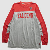 Atlanta Falcons NFL 2000s Long Sleeve T-Shirt Gray Vintage