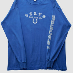 Indianapolis Colts NFL 2000s Long Sleeve T-Shirt Blue Vintage