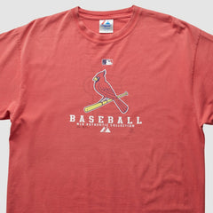 St. Louis Cardinals Majestic 2000s T-Shirt - Red - XL by Fanatics Real Vintage T-shirts