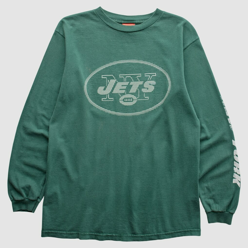 New York Jets NFL 2000s Long Sleeve T-Shirt Green Vintage