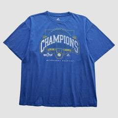 Milwaukee Brewers Majestic 2011 T-Shirt - Blue - L by Fanatics Real Vintage T-shirts