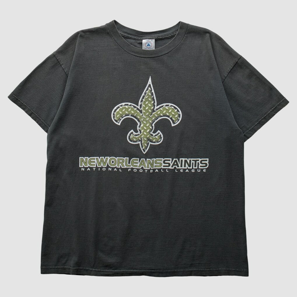 New Orleans Saints Delta 2000s T-Shirt Black Vintage