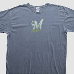 Milwaukee Brewers Majestic 2000s T-Shirt - Blue - 2XL by Fanatics Real Vintage T-shirts