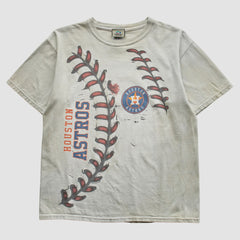 Houston Astros Liquid Blue 2000s T-Shirt - Beige - S by Fanatics Real Vintage T-shirts