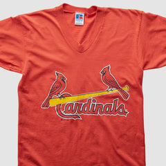 St. Louis Cardinals Russell 1998 T-Shirt - Orange - XXS by Fanatics Real Vintage T-shirts