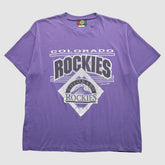 Colorado Rockies Jostens 1991 T-Shirt - Purple - XL by Fanatics Real Vintage T-shirts