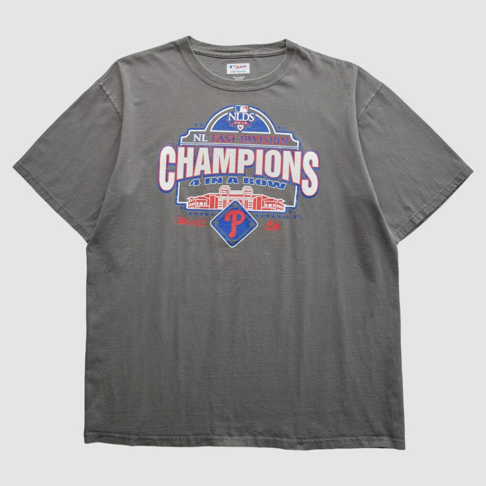 Philadelphia Phillies Majestic 2010 T-Shirt - Gray - XL by Fanatics Real Vintage T-shirts