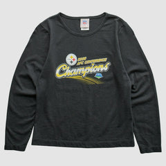 Pittsburgh Steelers NFL 2008 T-Shirt Black Vintage
