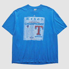 Texas Rangers Majestic 2011 T-Shirt - Blue - 2XL by Fanatics Real Vintage T-shirts