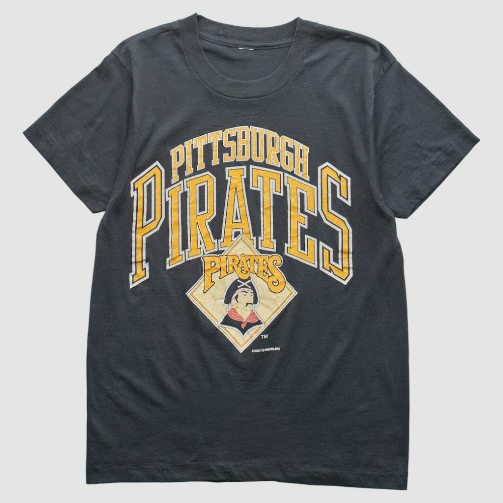 Pittsburgh Pirates Logo 7 1989 T-Shirt - Black - XS by Fanatics Real Vintage T-shirts