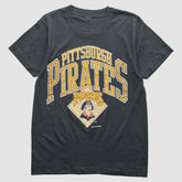 Pittsburgh Pirates Logo 7 1989 T-Shirt - Black - XS by Fanatics Real Vintage T-shirts