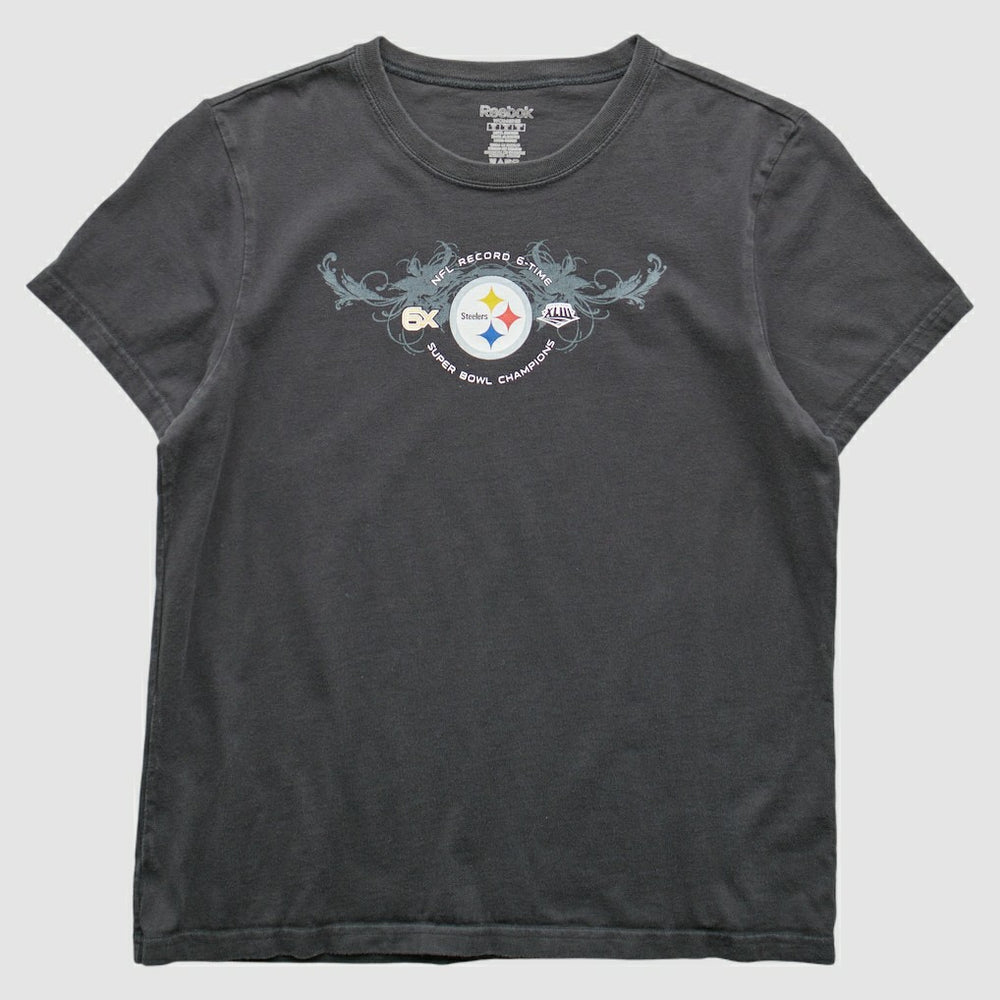 Pittsburgh Steelers Reebok 2009 T-Shirt Gray Vintage