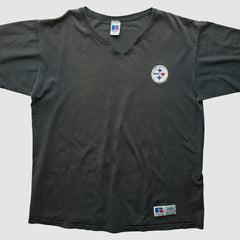 Pittsburgh Steelers Russell 90s T-Shirt Black Vintage