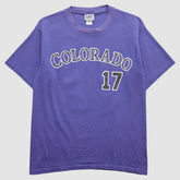 Colorado Rockies Lee Apparel 2002 T-Shirt - Purple - M by Fanatics Real Vintage T-shirts
