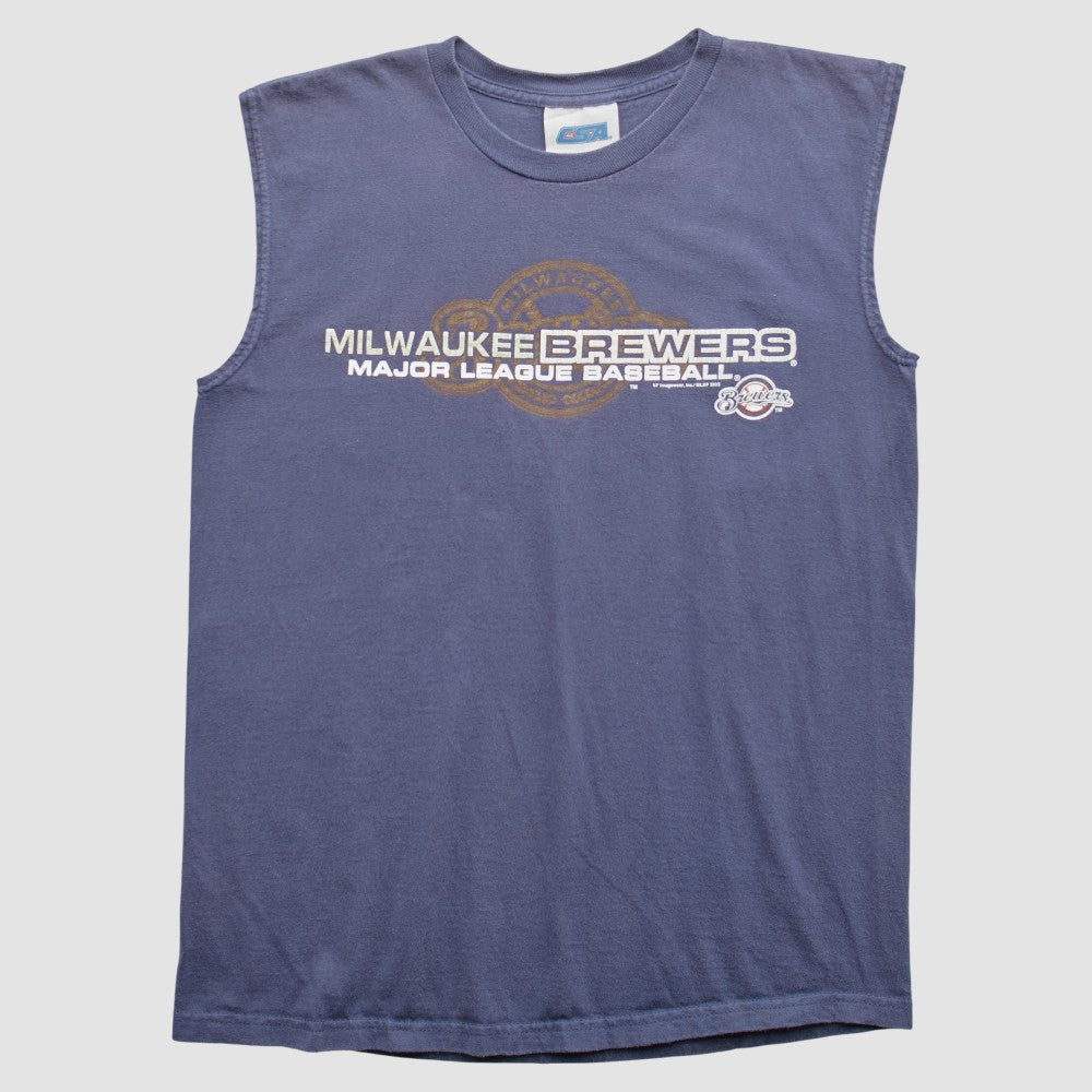Milwaukee Brewers 2005 Tank - Blue - S by Fanatics Real Vintage Tanks