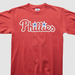 Philadelphia Phillies Majestic 2000s T-Shirt - Red - S by Fanatics Real Vintage T-shirts