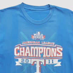 Texas Rangers 2011 T-Shirt - Blue - M by Fanatics Real Vintage T-shirts