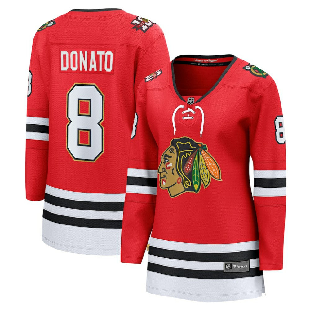 NHL Ryan Donato Chicago Blackhawks Fanatics Women's Centennial Breakaway Player Jersey - Red