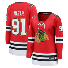 NHL Frank Nazar Chicago Blackhawks Fanatics Women's Centennial Breakaway Player Jersey - Red