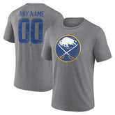 NHL,Custom Buffalo Sabres Heritage Custom Tri-Blend T-Shirt - Gray