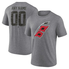 NHL,Custom Carolina Hurricanes Heritage Custom Tri-Blend T-Shirt - Gray