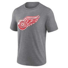 NHL,Custom Detroit Red Wings Heritage Custom Tri-Blend T-Shirt - Gray