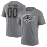 NHL,Custom Los Angeles Kings Heritage Custom Tri-Blend T-Shirt - Gray